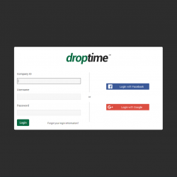 DropTime Login Page